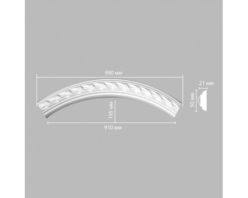Радиус [1/4 круга] DECOMASTER 898061-130 (Rнар. 700 | Rвн. 650 мм)